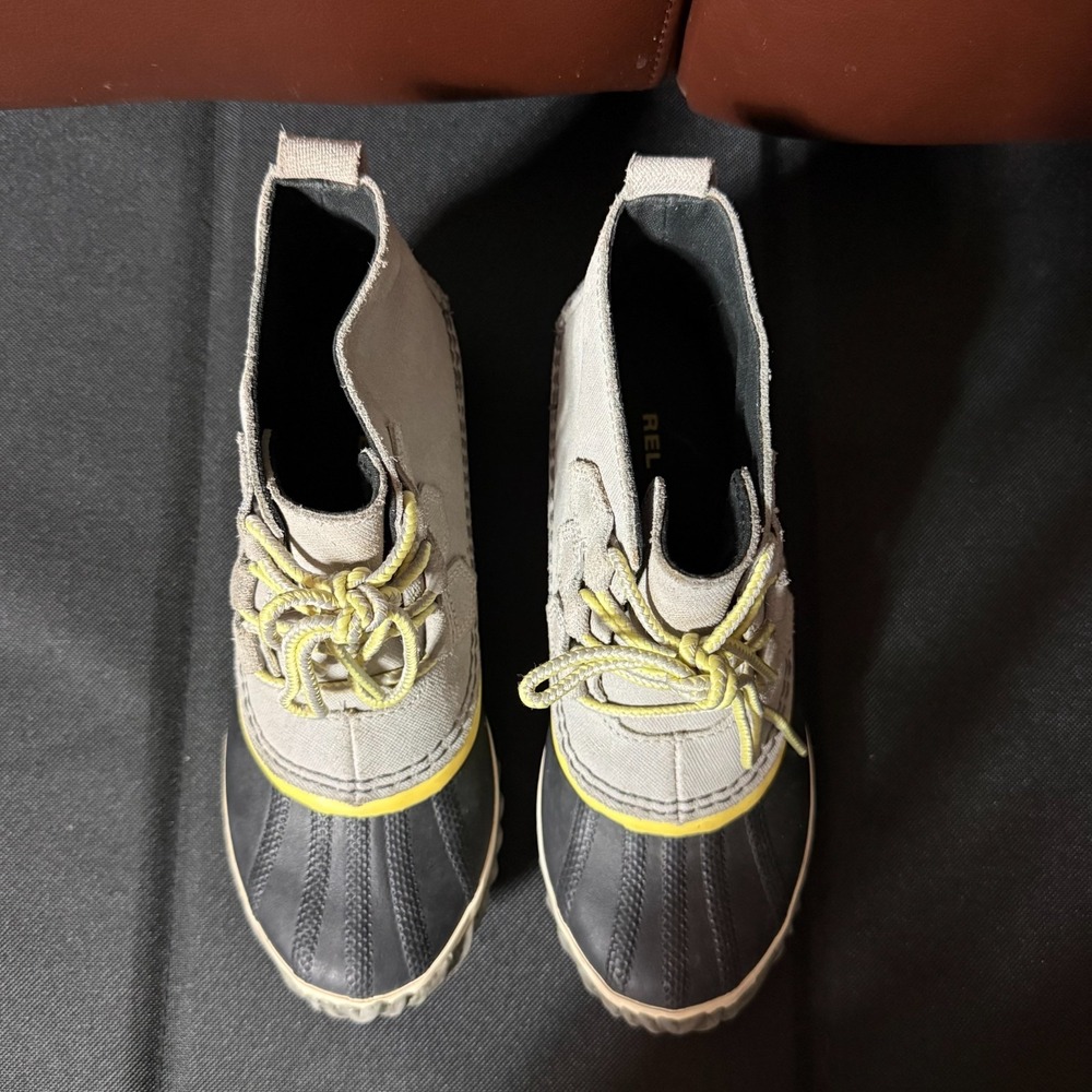 Sorel NL2339-081 Womens Waterproof Duck Boots Gray Yellow Lace Up Size 5 - Picture 11 of 12